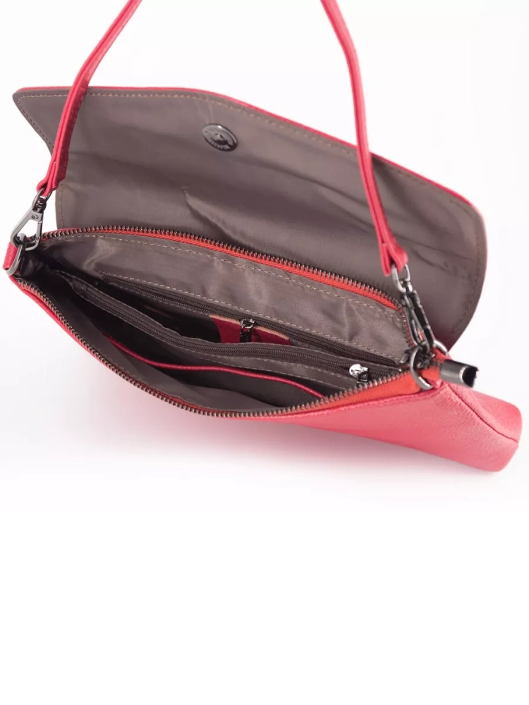 Клатч женский кожаный фуксия 8819