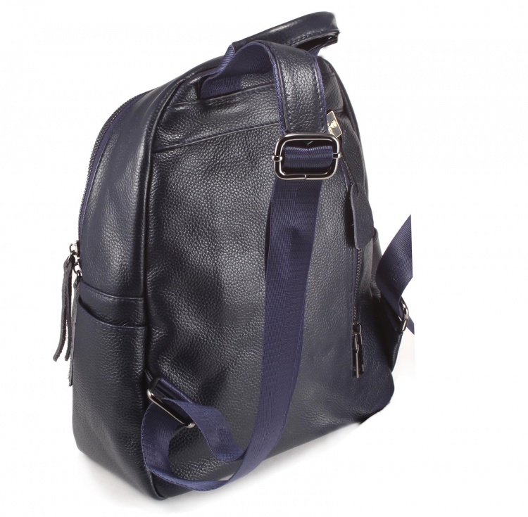 Рюкзак женский кожаный темно-синий Paul Rayner Amanda-0229