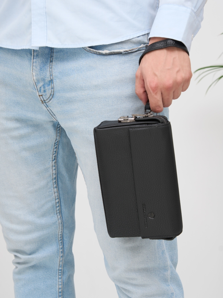 Мужской кожаный клатч с кодовым замком Paul Rayner 0351559-6