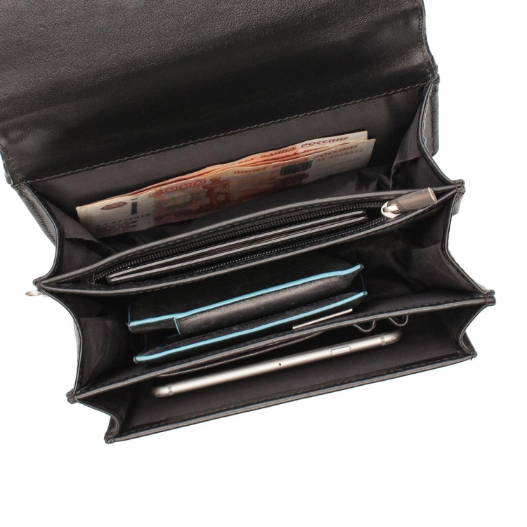 Барсетка мужская из натуральной кожи Alford Black