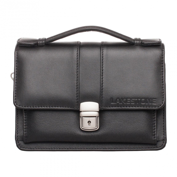 Барсетка мужская из натуральной кожи Alford Black