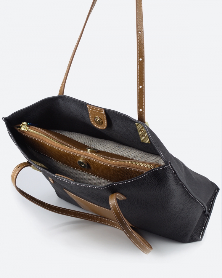 Женская сумка  шоппер черная Paul Rayner black