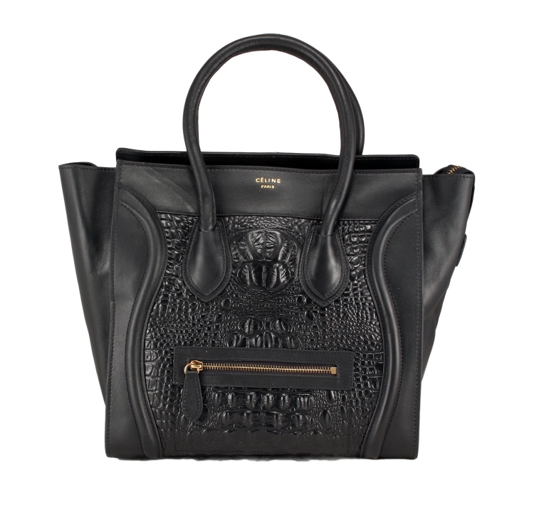 Cумка Celine Luggage croco 8225СL-BL-2black_0825