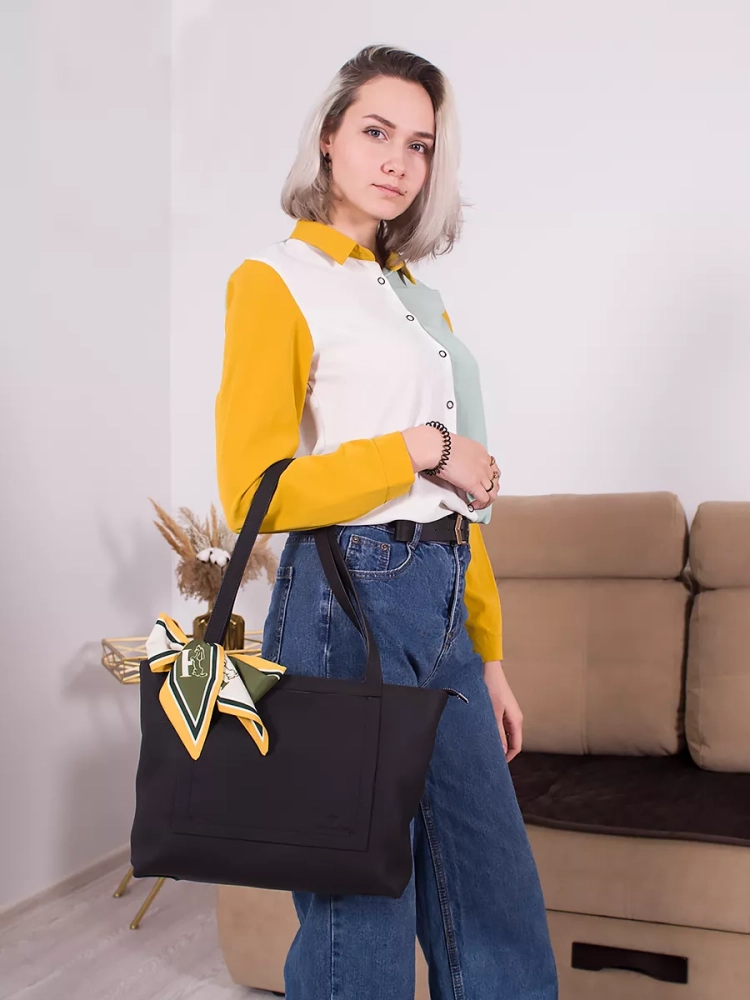 Женская сумка шоппер Paul Rayner black Gloria 3188