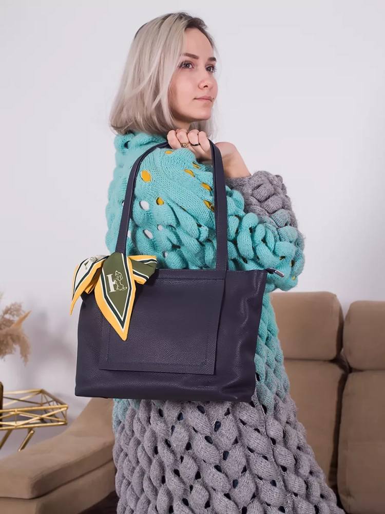 Женская сумка шоппер Paul Rayner blue Gloria 3188