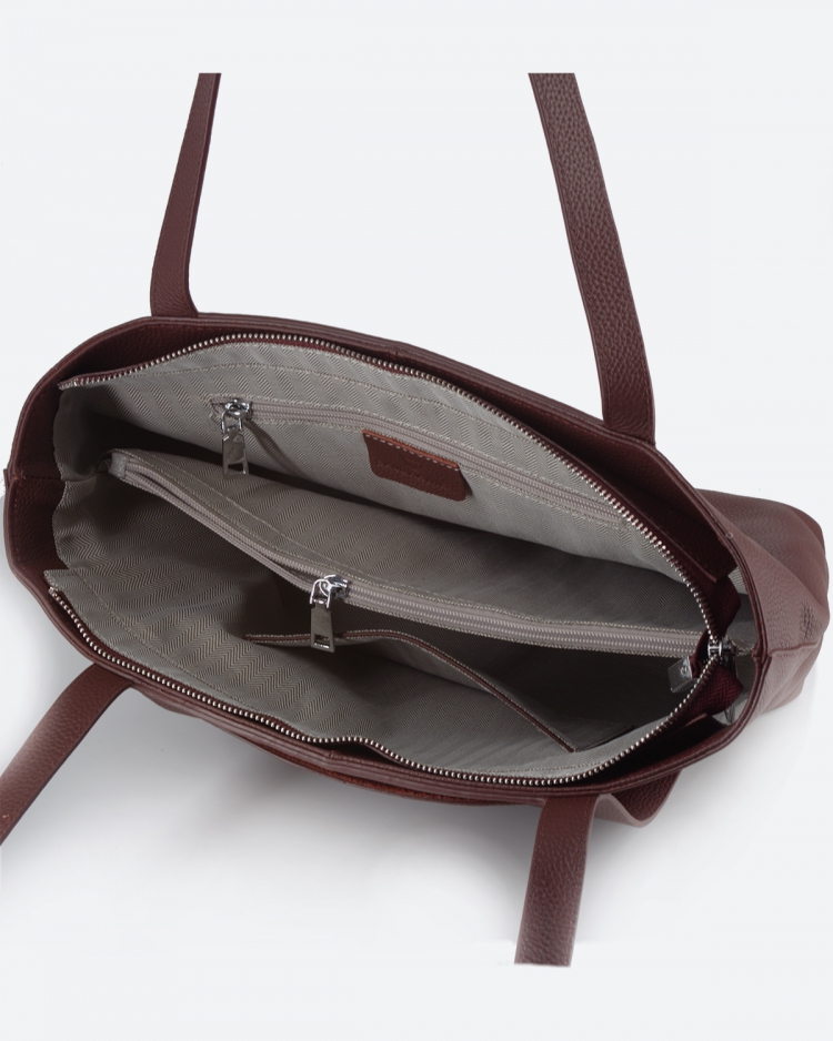 Сумка женская шоппер Paul Rayner burgundy 3188