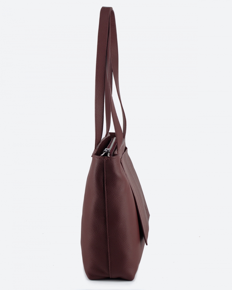 Сумка женская шоппер Paul Rayner burgundy 3188