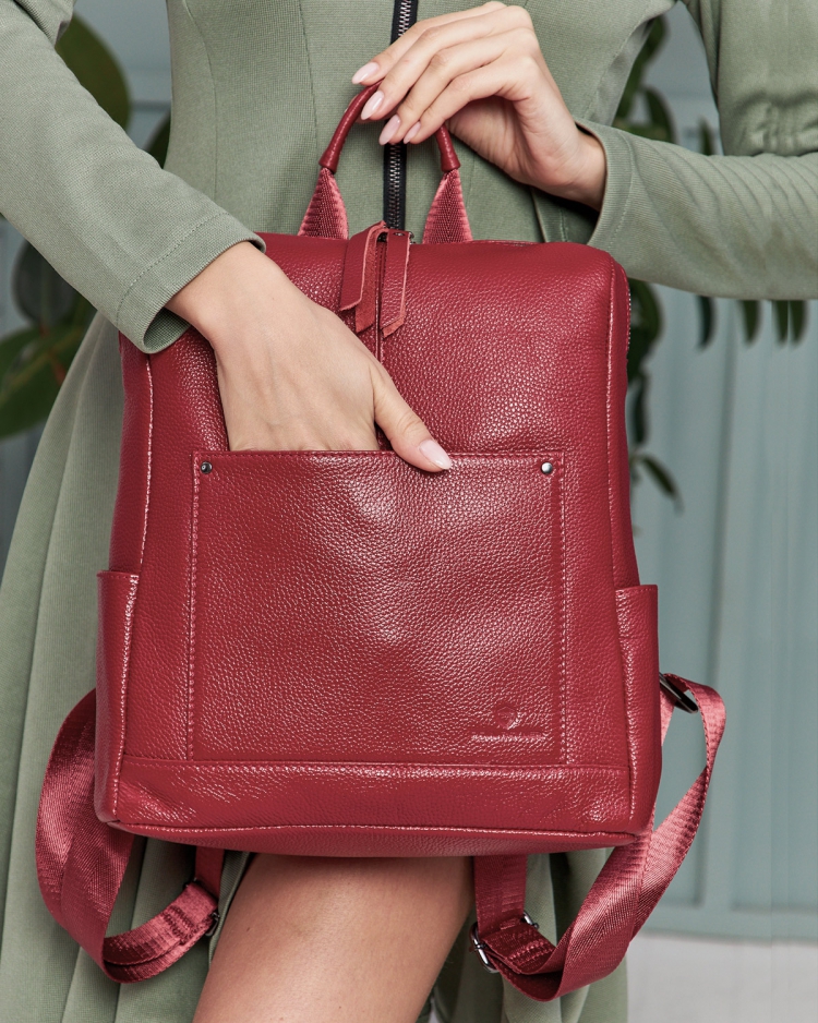 Женский рюкзак городской красный Paul Rayner red 1071