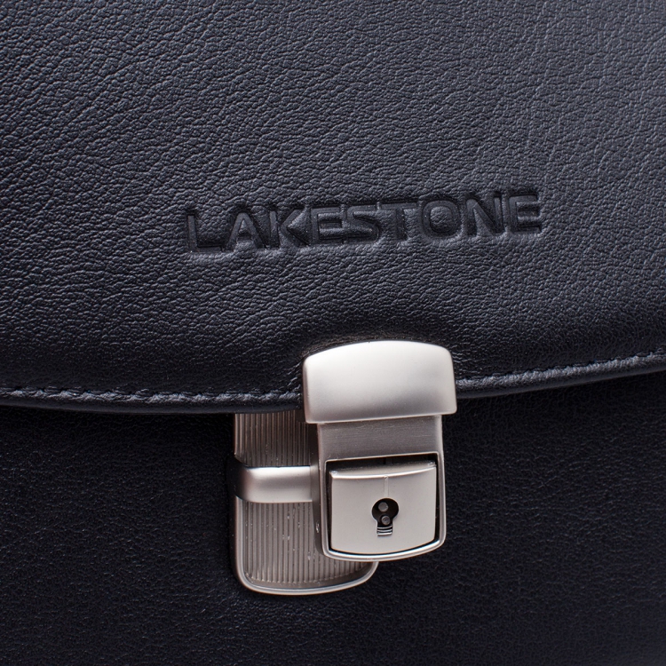 Мужская барсетка кожаная с короткой ручкой Evans Black