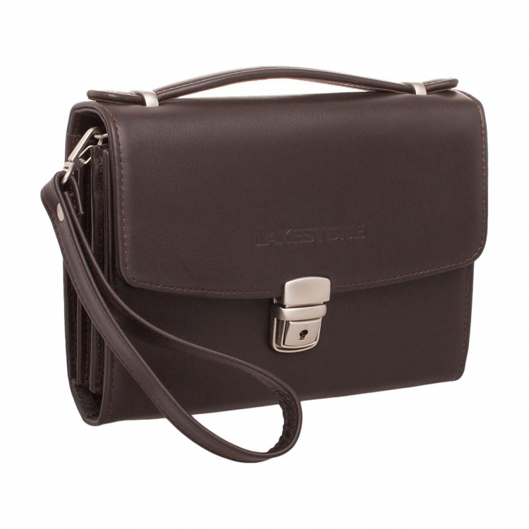 Элегантная коричневая барсетка мужская Evans Brown