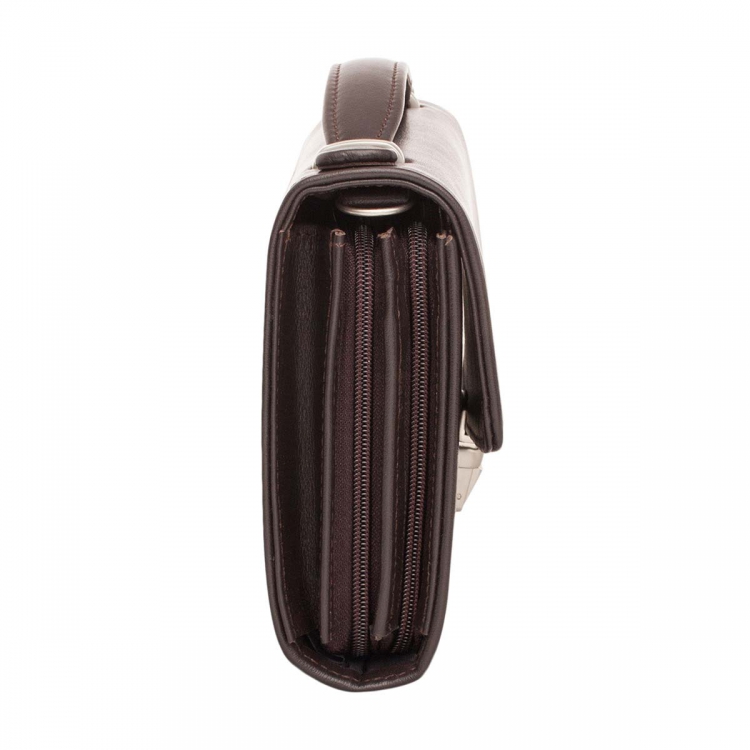 Элегантная коричневая барсетка мужская Evans Brown