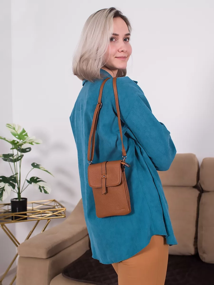 Женская сумка планшет Paul Rayner brown 8056