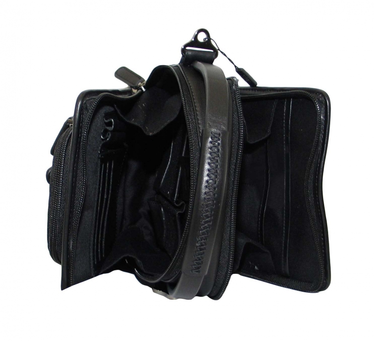 Кожаная мужская сумка с короткой ручкой IP Collection 8008-5 black-3