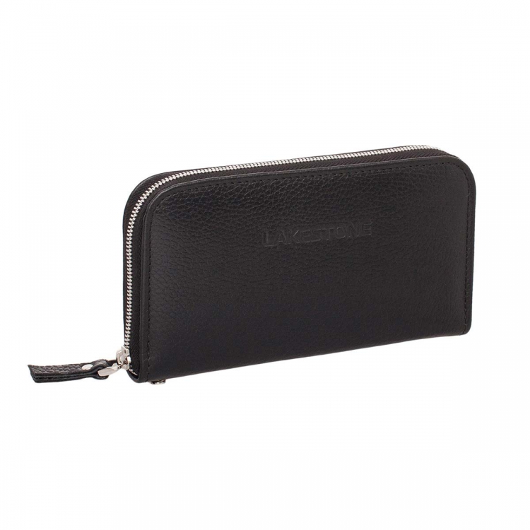 Кожаный мужской бизнес на молнии клатч Arnos Black