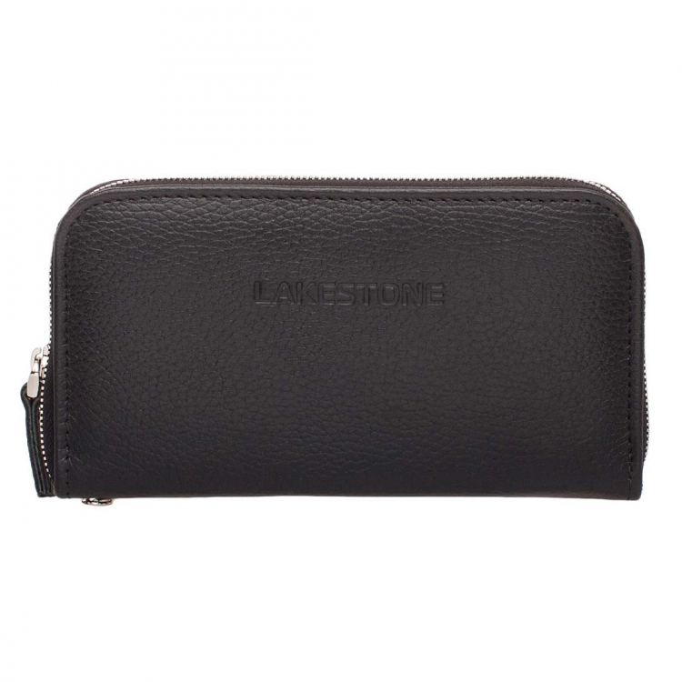 Кожаный мужской бизнес на молнии клатч Arnos Black