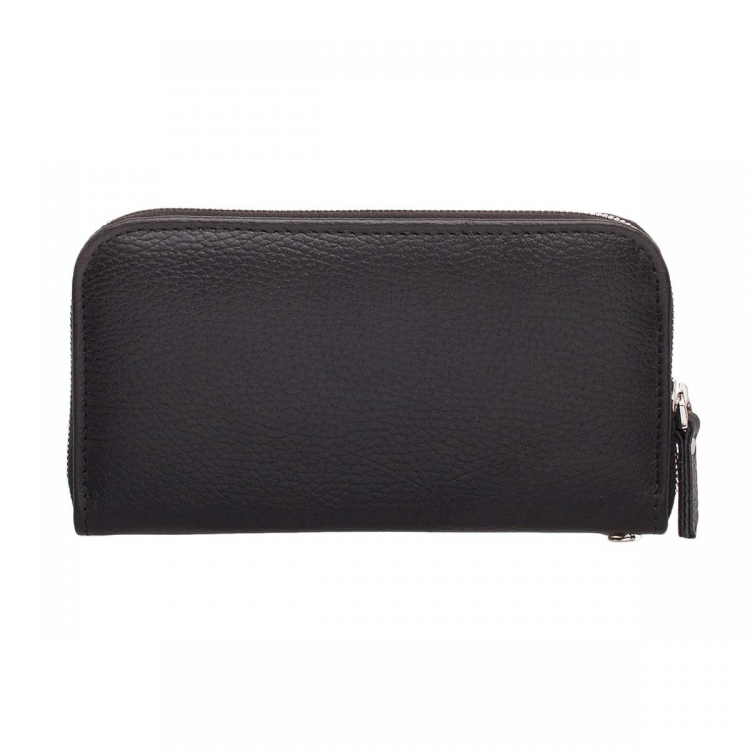 Кожаный мужской бизнес на молнии клатч Arnos Black