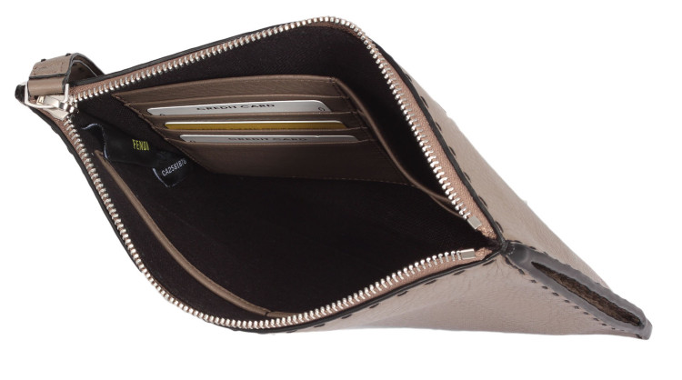 Папка для документов кожаная Fendi olive_9025