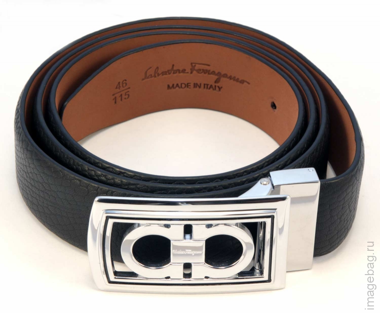 Кожаный мужской ремень Salvatore Ferragamo 087SF_7378