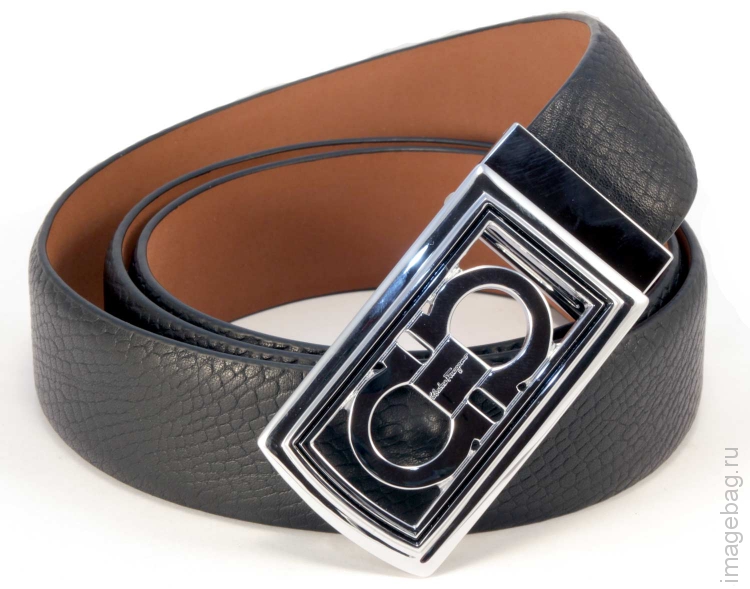 Кожаный мужской ремень Salvatore Ferragamo 087SF_7382