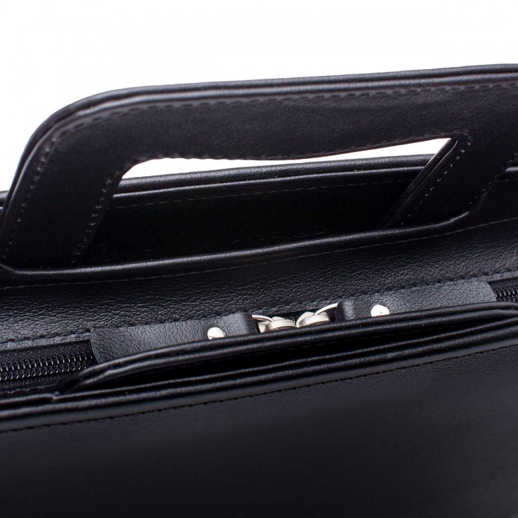 Папка для документов натуральная кожа Elton Black