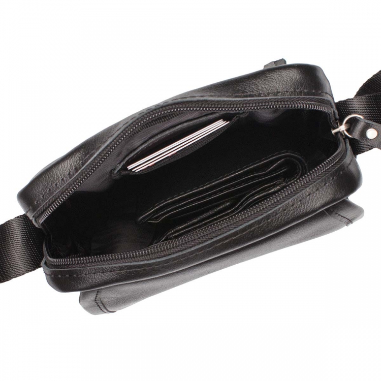 Компактная мужская сумка на плечо Parker Black