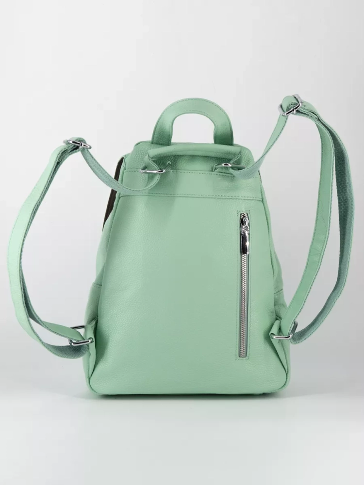 Рюкзак женский кожаный Paul Rayner мятный 1031