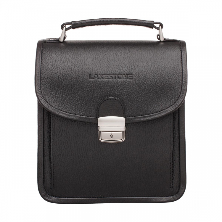 Небольшой мужской кожаный портфель Bishop Black