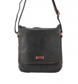 Кожаная коричневая сумка через плечо IP Collection 11240 