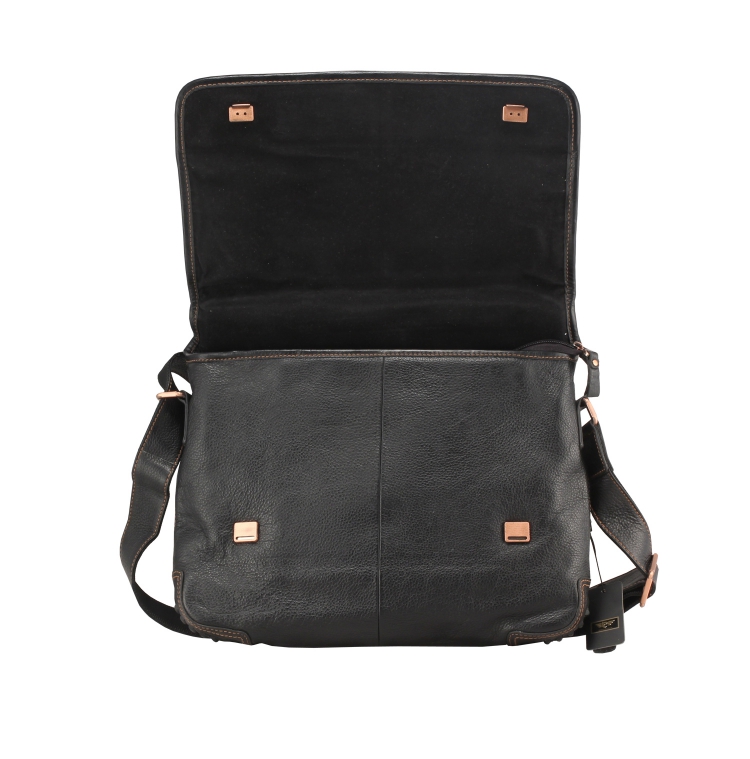 Кожаный темно-коричневый портфель IP Collection 112417-11241_857