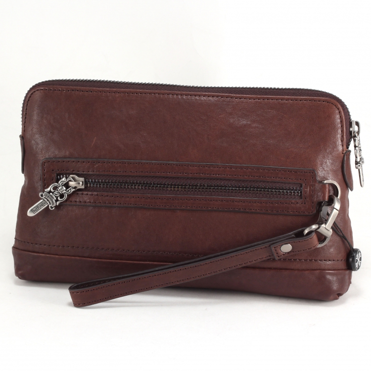 Стильный мужской клатч на молнии Chrome Hearts