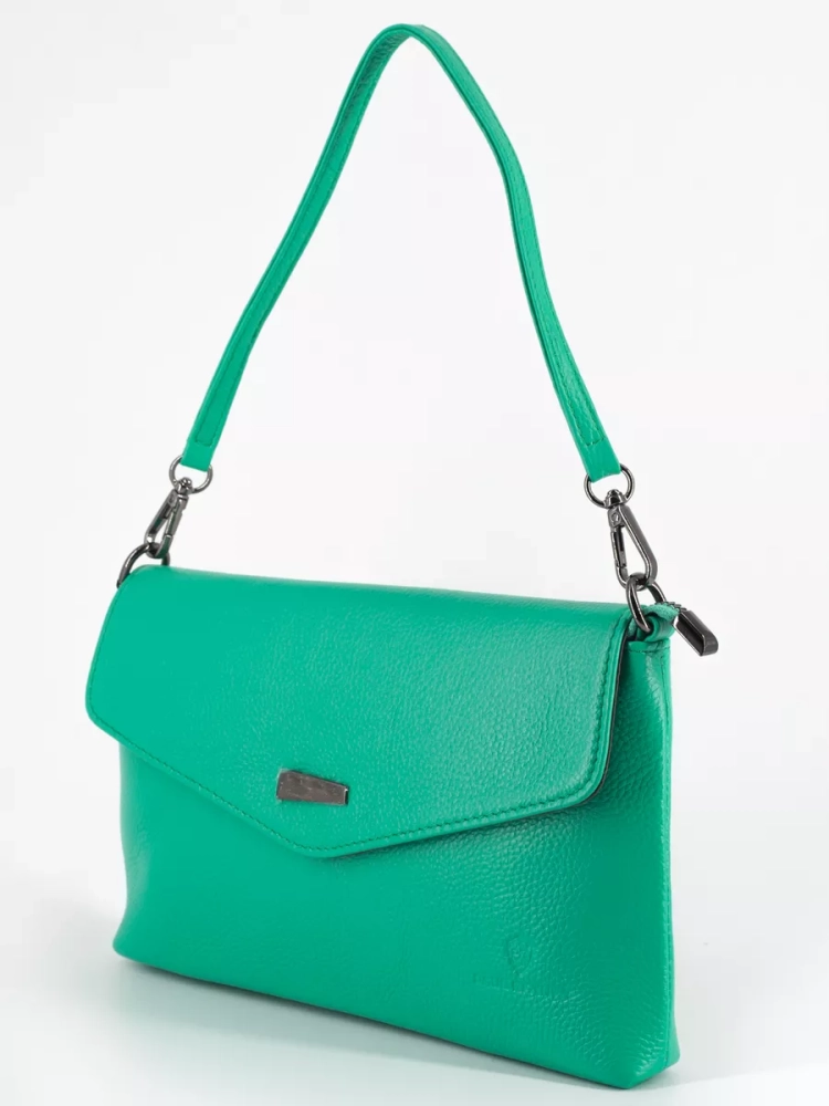 Клатч женский кожаный мятный 8819