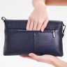 Клатч женский кожаный синий 8819