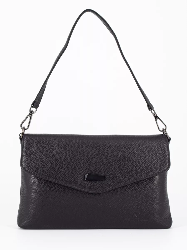 Клатч женский кожаный черный 8819