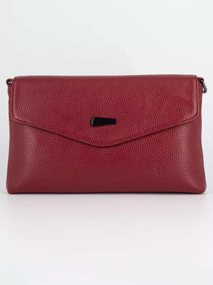 Клатч женский кожаный красный 8819