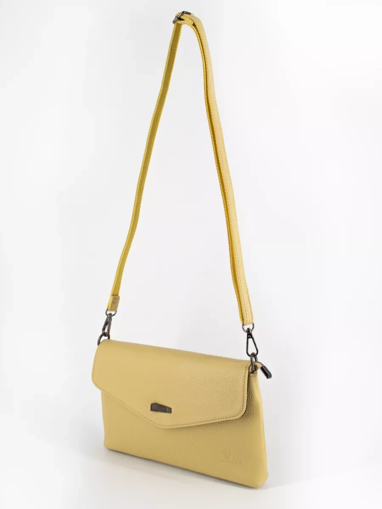 Клатч женский кожаный желтый 8819