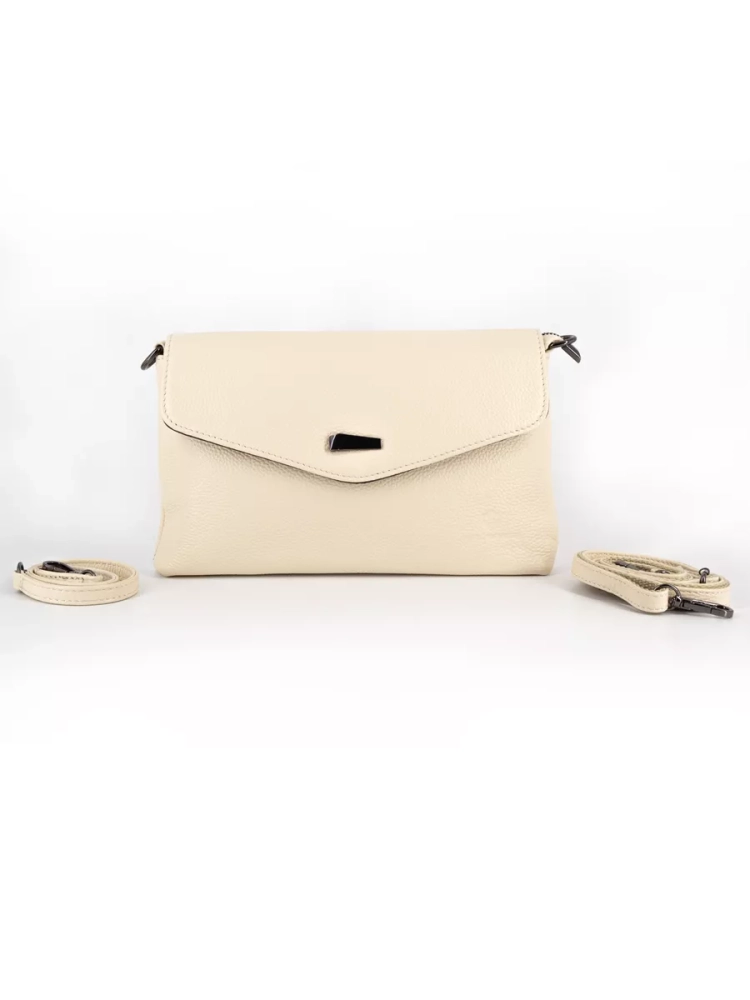 Клатч женский кожаный белый 8819